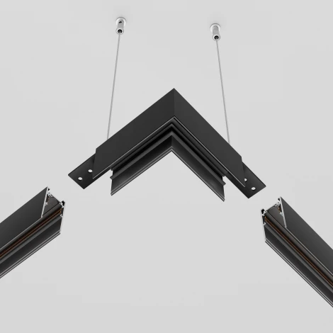 Коннектор угловой Exility накладной черный (магнитный) Maytoni Technical TRA034HCL-41B