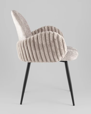 Стул обеденный Stool Group Wave Stripes букле серый арт.УТ000040342