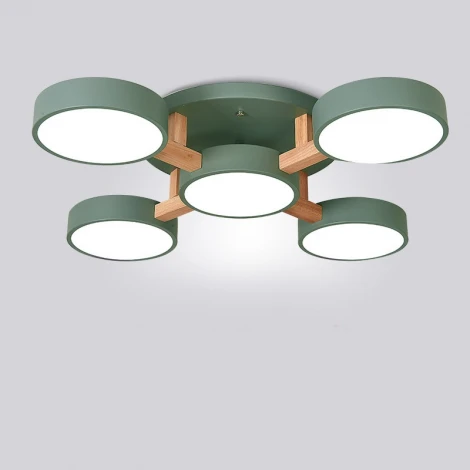 Потолочная люстра Joist 5 Green Imperiumloft Joist01 (178330-26) (LED, 220V, пульт управления, круглые)