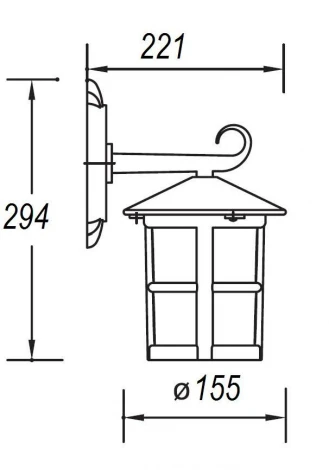 Настенный фонарь уличный Oasis Light 15802 Gb (220V, IP44)