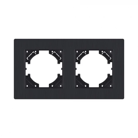 Рамка 2-постовая черный матовый Kollinger Eleganz Plex EP2BM