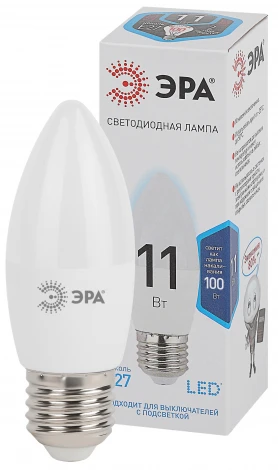 Лампочка светодиодная E27 11W ЭРА LED B35-11W-840-E27
