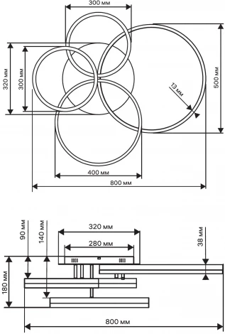 Потолочная люстра светодиодная с ДУ Ritter Eclipse 52084 3