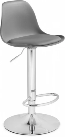 Барный стул Woodville Soft gray / chrome