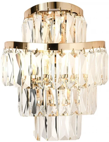 Бра Odeon Light Wayta 5073/2W золото/прозрачный/металл/хрусталь E14 2*40W (220V)