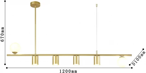 Потолочная люстра на штанге Favourite Frigus 4041-6P
