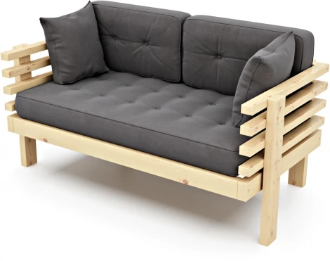 Диван Arsko Стоун Мини сосна серый велюр