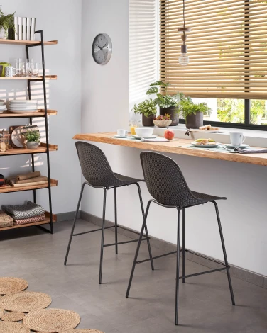 Барный стул Quinby серый La Forma (ex Julia Grup) арт.070432