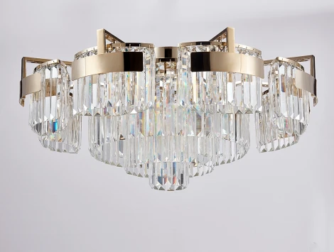 Потолочная люстра Newport 4350 4356+6/PL gold (220V, хрусталь, круглые)