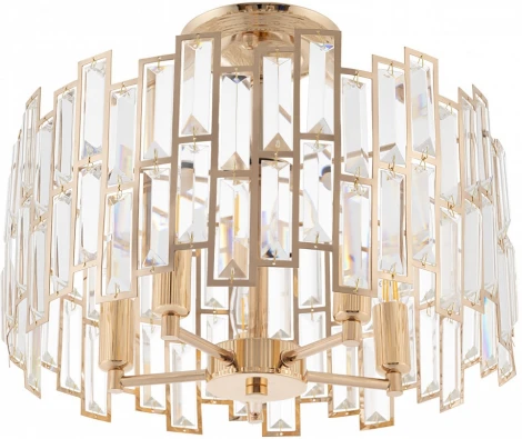 Потолочная люстра хрустальная на штанге Arte Milano Sorrento-3209 373209/5/80/390 GD (220V)