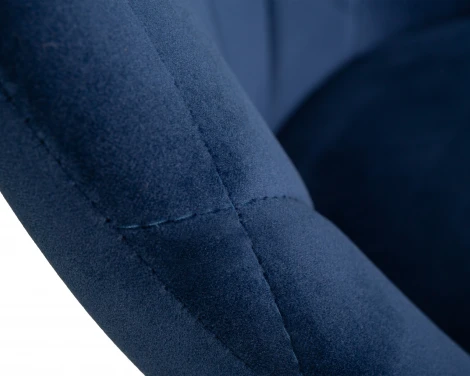 Стул барный LOGAN BLACK (синий велюр (MJ9-117))