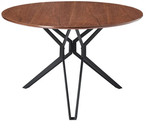 Стол DT-62 орех/черный (d120)
