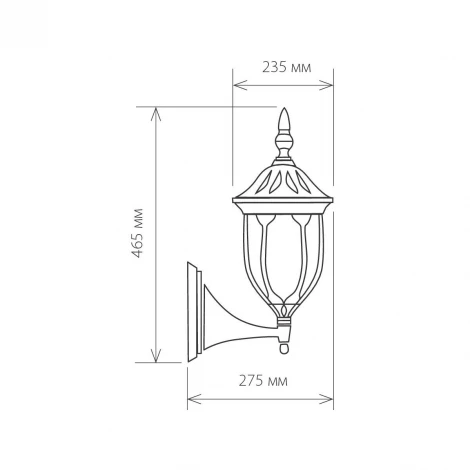 Настенный фонарь уличный Elektrostandard 1003U черное золото / 9909-C (GL 1003U)
