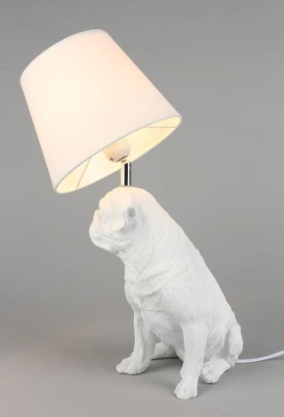 Интерьерная настольная лампа Omnilux Banari OML-16314-01 (220V, выключатель, собака)