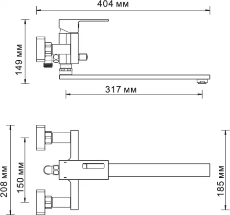 Смеситель Wasserkraft Alme 1502L универсальный