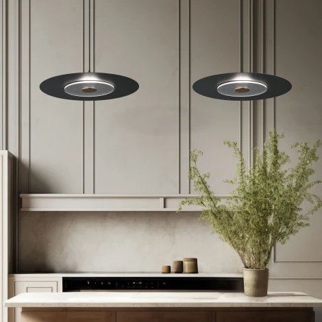 Подвесной светильник Eurosvet Kontur 40030/1 LED черный (220V, на проводе, круглые)