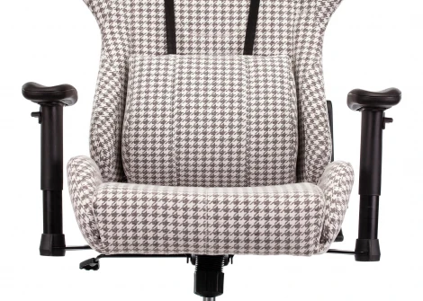 Кресло игровое Zombie VIKING LOFT серый Morris-1 гусин.лапка с подголов. крестовина металл