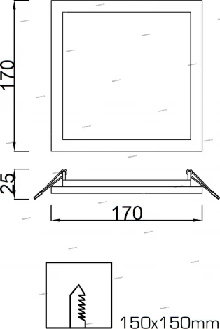 Встраиваемый точечный светильник Mantra Tecnico Saona C0192 (LED, 220V)