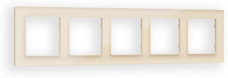 Рамка Ambrella Volt ALFA Platos (Бежевый Стекло органическое) 5-ая AF330305