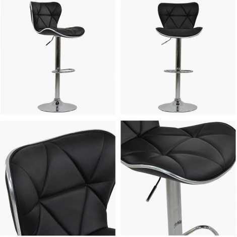 Стул барный Serenity Echo Hesby Экокожа/Черный арт.HSBI_B002_black