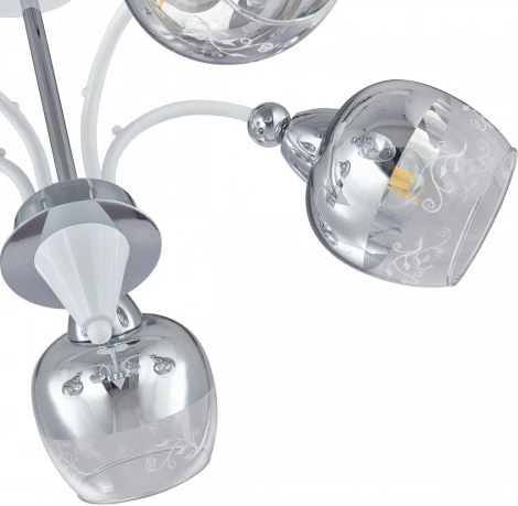 Потолочная люстра на штанге Arte Milano Napoli-326008 326008/5A WH+CR (220V)