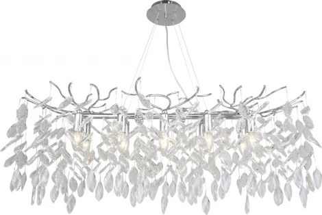 Подвесная люстра Stilfort Ramo 2180/09/10PL (220V, хрусталь, на тросе, листья, ветки)