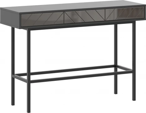 Стол консольный Boho ОГОГО (арт.769640), (Стекло,ЛДСП,Металл/Коричневый,Черный)