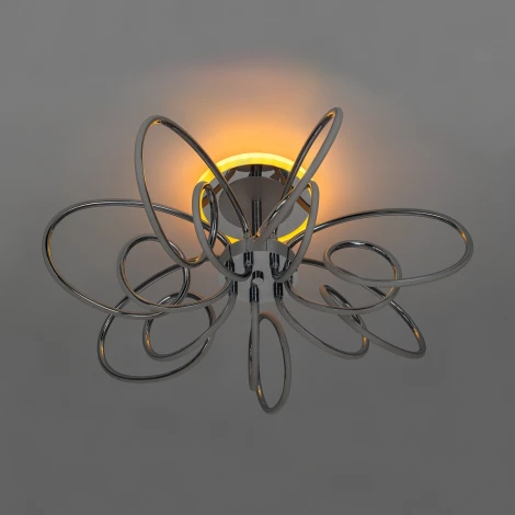 Потолочная люстра RGB на штанге Citilux Salma Smart CL224A171 (LED, 220V, голосовое управление, пульт управления, управление смартфоном, умный дом - Алиса, Маруся, Экосистема Сбер)