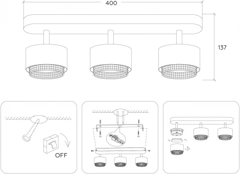 Спот настенно-потолочный поворотный Ambrella Techno Spot TN71291 (220V)