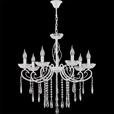 Подвесная люстра Reluce 04207-0.4-07 WH (220V, подвески, на цепи, подсвечник, свеча)