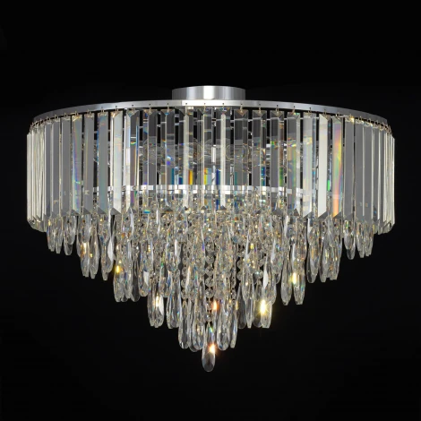 Потолочная люстра каскадная хрустальная Citilux Leonna CL320191
