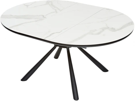 Стол VOLAND BIANCO TL-45 испанская керамика/ BLACK белый мрамор" М-City"