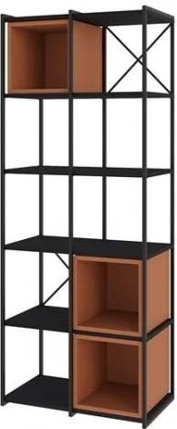 Стеллаж прямой VALE MIDI BOOKCASE LEVE (Металл/Черный) арт.LEV01147