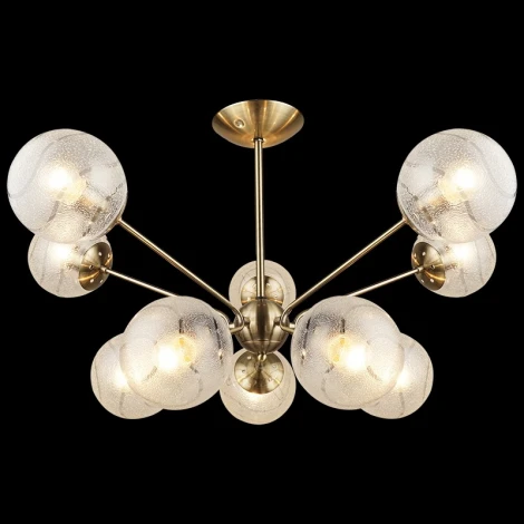 Потолочная люстра на штанге Reluce 04164-0.3-10 (220V, шар, молекулы)