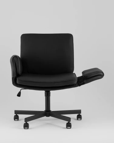 Кресло офисное TopChairs Foldo с откидными подлокотниками черное TopChairs УТ000042107