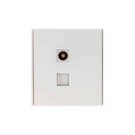 Розетка компьютерная RJ45 кат6 + TV с/у жемчуг Kranz Strong KR-78-0722-4