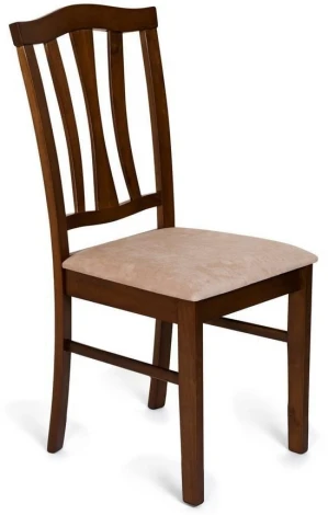 CT 8162 Стул с мягким сиденьем Тёмный Дуб (дерево гевея)