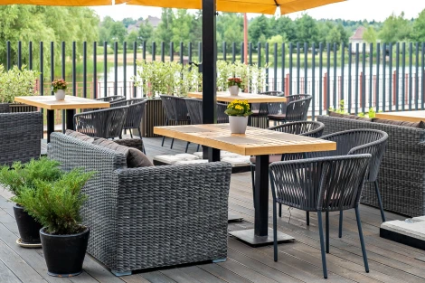 Диван из искусственного ротанга двухместный, цвет графит 4SIS Капучино YH-C2130W-3 graphite