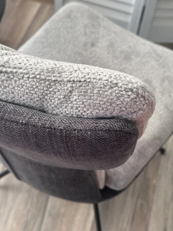 Стул M-City NEVIS 360 град поворот с возвратом TENDER WAY80 серый, шенилл/ ODIN18 тем-серый / Черн