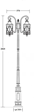 Наземный фонарь Oasis Light LUCERNA 84810A/18/Е7 Bl (220V, фонарь, IP44)