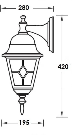 Настенный фонарь уличный IP44 Oasis Light QUADRO M lead GLASS 79902MlgW/04 Bl (220V, фонарь)
