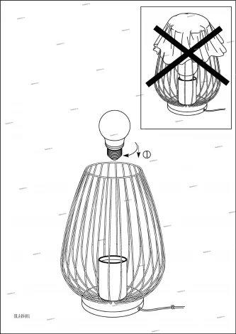 Интерьерная настольная лампа Eglo Newtown 49481 (220V, выключатель, клетка)