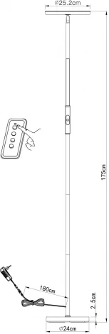 Торшер Arte Lamp Sceptrum A1822PN-1BK