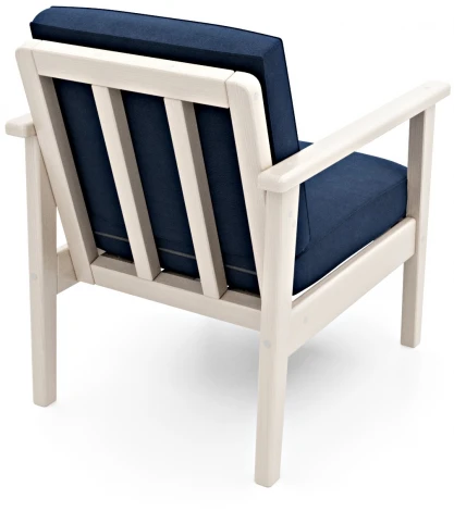 Кресло Arsko Лориан беленый дуб велюр синий