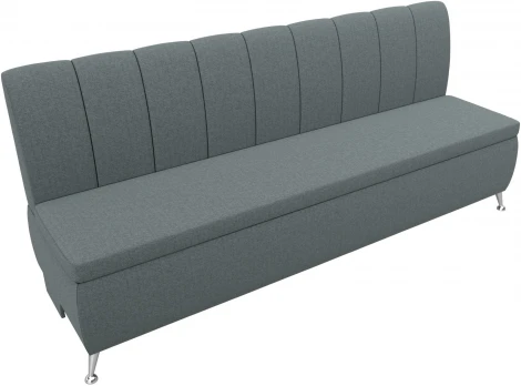 Диван кухонный прямой Кантри (Серый/Рогожка) Лига Диванов арт.123747