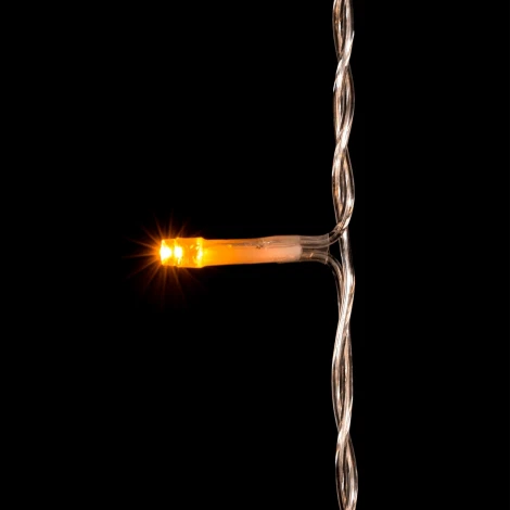 Гирлянда Занавес Облегченный 2 x 2 м Желтый 220В, 400 LED, Провод Прозрачный ПВХ, IP54