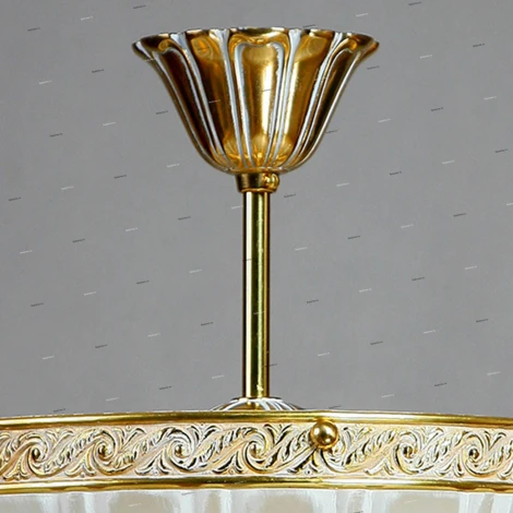 Люстра потолочная Ambiente by Brizzi Navarra, 5 ламп, золото с белым