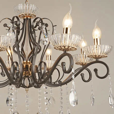 Подвесная люстра Reluce 04456-0.4-08 (220V, подвески, на цепи, подсвечник, свеча)