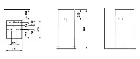 Рукомойник Laufen Kartell 8.1133.1.000.111.1 напольный