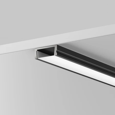 Алюминиевый профиль накладной 15x6, черный 2 м, ALM-001-B-2M Maytoni 631003